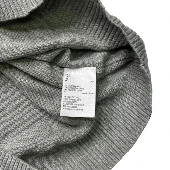 Club Room Soft Grey Heather Cotton Mens Sweater Size Small - Picture 6 of 10